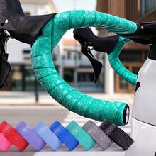 1 Pair Pollycycle Bicycle Handlebar Tape, Lightweight PU/EVA Anti-Slip Shock Absorbing Road Bike Wrap Handlebar Tape With Bar Plugs, Professional Cycling Handlebar Accessory - Multicolor - View 2