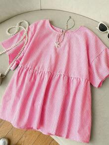 Camisa de mujer tejida a rayas verdes - Rojo y blanco - Ver 9