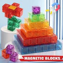 Magnetic Building Blocks Large, 0.98 Inch Magnetic Stacking Cubes For Children, Sensory & Montessori Toys For Boys & Girls 3 Years Old (80 PCS) - Multicolor - View 4