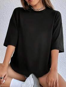 Camiseta Gráfica "Mermaid Tales" para Mujer - Diseño Vibrante de Palmeras y Sirenas, Camiseta Casual Negra de Manga Corta con Cuello Redondo, 100% Poliéster, Lavable a Máquina para Primavera y Verano, Estilo Y2k - Blanco - Ver 2