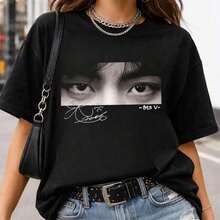 Camiseta Retro Taehyung Eyes de , Camiseta Retro de los 90 de Taehyung, Camiseta  V, Regalo para Fanáticos - Negro - Ver 1