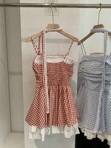 Women Short Dresses - Red - View 6