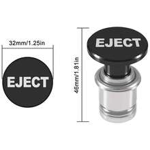 Ejection Button Car Car Plug, 12 Volt Car Car Plug Replacement, Car Interior Decoration, Suitable For Most Models, Car Plug Plug Adopts High-Quality Anodized Aluminum Material, Laser Engraved Characters, Without Battery - Lighter - View 2