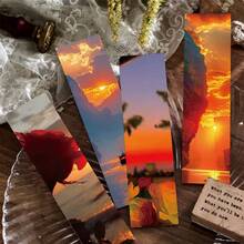 6/12/24pcs Sunset Landscape Bookmarks/Index Cards/Bookmarks, Artistic Paper Bookmarks, Decorative Cards For Novels, Textbooks, Reading Books, Random Styles - Rectangle - View 10