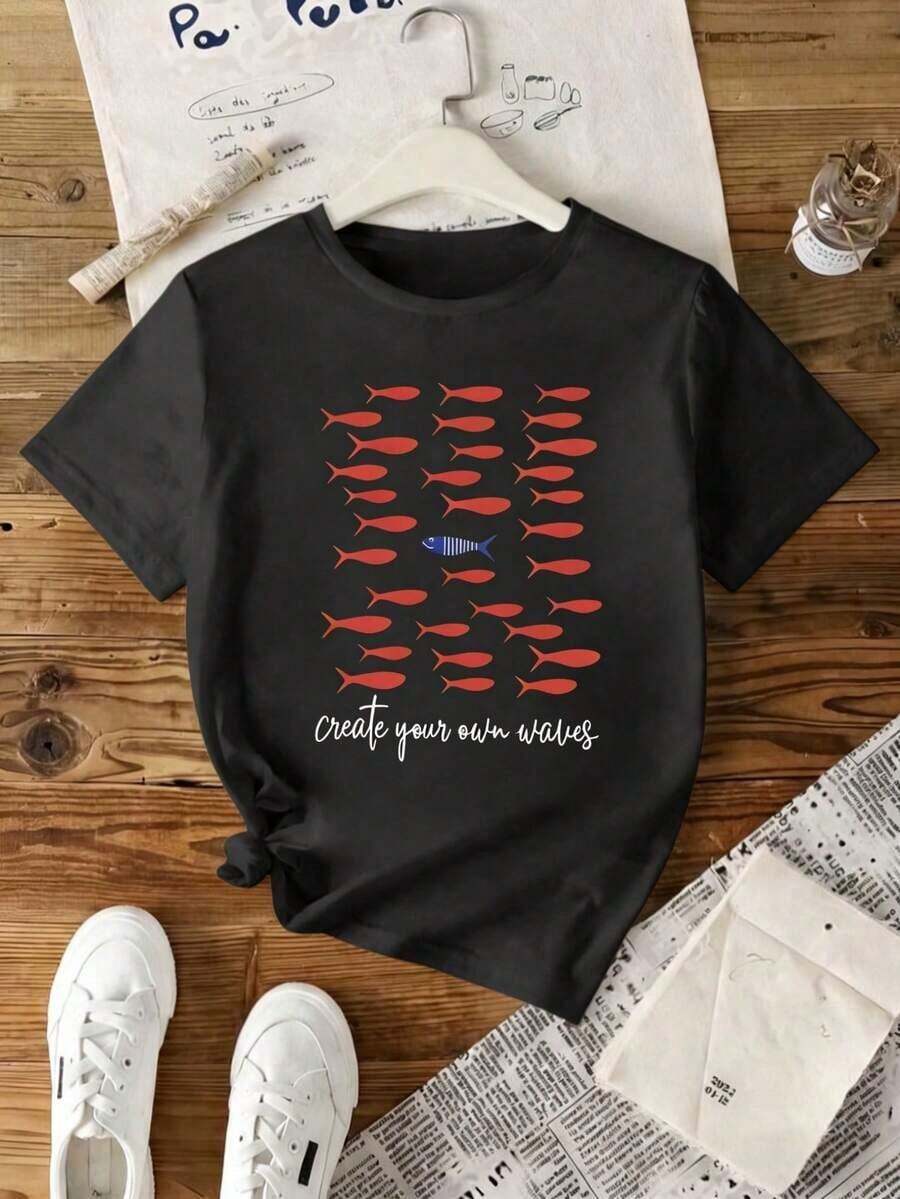 Women T-Shirts - Black - View 1