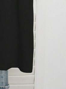 Camisetas manga corta mujer Camiseta casual 100% algodón para mujer, de manga corta y cuello redondo con divertido estampado de girasoles de Van Gogh y gato negro, top negro suave, transpirable y de corte holgado, estética artística, ropa gráfica diaria para damas. - Negro - Ver 5