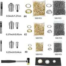 Professionelles Ösenzangen-Set, Ösenpresse, Nietpresse, Druckknopfpresse, Ösenstanze Mit 1500 Ösen (Innendurchmesser 6 Mm, 10 Mm, 12 Mm), Ideale Ösenzange Für Stoffe, Planen Und Sonnensegel - A - Übersicht 4
