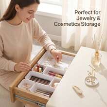Multifunctional Cosmetics Stationery Sticky Notes Documents Organizer Storage Box, Home Office School Desktop Compartment Container For Jewelry Accessories Art Supplies Desk Organization Decor - Multicolor - View 4