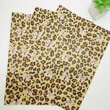 19.69*13.78 Inch Multicolor Leopard Print Bow Pattern Translucent Tissue Paper, Holiday Printed Tissue Paper, Suitable For Gift Boxes, Birthday Parties, Wedding Bouquet Wrapping, DIY Decoration, Graduation, Back To School, Midsummer Festival - View 4