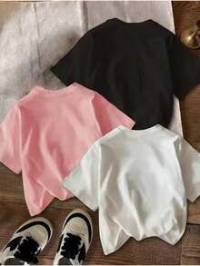 New Women's Fashion T-Shirt, With Graffiti Style Dice Print And California Lettering, Round Neck, Plus Size, Pure Cotton For Summer, Loose And Slimming, Local Delivery, Fashionable Casual Top, Casual Style, Round Neck, Slightly Stretchy. - 白色 - 查看 2
