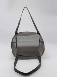 1pc Mesh Beach Bag, Transparent Student Handbag, Shoulder Tote Bag For Outing, Shopping, School Supplies - C - View 7