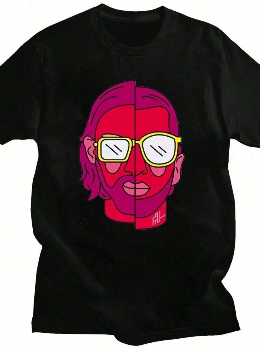 Camiseta Con Estampado Divertido De Chica Amante De Los Gatos, Pantalón Corto Informal Para Mujer, Camiseta Holgada A La Moda De Verano, Camiseta Estampada Estilo Y2K. -Vintage Street Style Unisex Loose Cotton Short Sleeve Crew Neck T-Shirtblusas para mujer, playeras de mujer,blusas casuales para dama, - Negro 3 - Ver 1