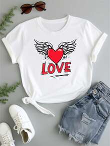 Camiseta de manga corta de cuello redondo blanco sobredimensionado de las mujeres - suave transpirable suelto uste - línea blusa-compatible superior adecuado para el hogar, vies, S | Casual Streetwear regalo para el día de la madre y lascua, lavable a la máquina todos los días tee básica - Blanco - Ver 2