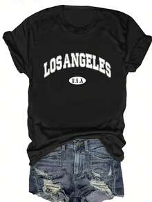 Dam-T-shirts - Svart - Visa 12