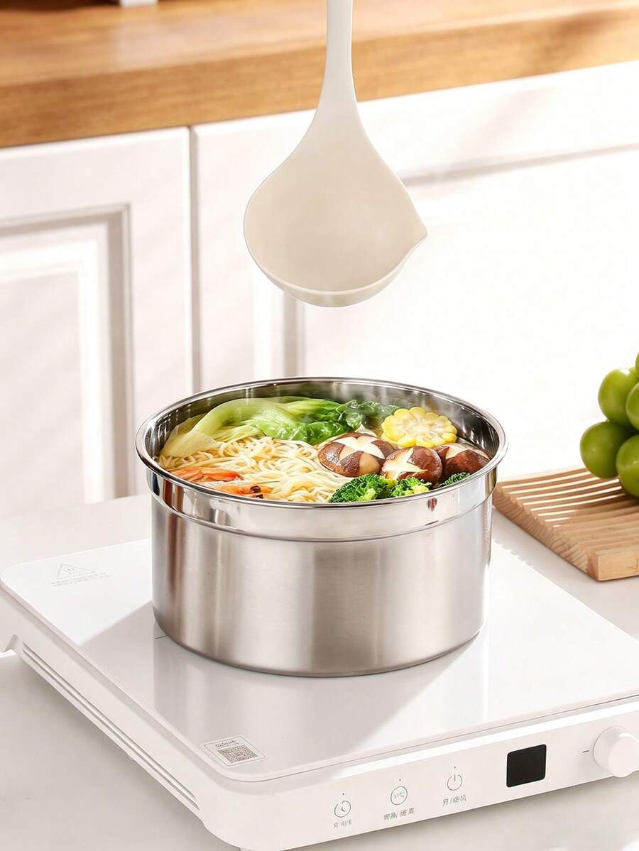 1/3pcs 304 Thick Stainless Steel Storage Container With Lid, Airtight Refrigerator Storage Box, Round Lunch Box