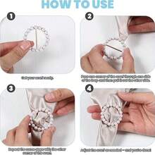 4pcs Women's Shirt Clips, Women's Scarf Rings, Cute Scarf Rings And Scarf Sliders, Metal Round Scarf Rings, Clip-On Scarf Rings For Women (Gold) - Gold - View 7