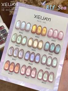 XEIJAYI 12 Colori Smalto Gel - Smalto Gel Semi-Solido Adatto Per Manicure FAI DA TE, Manicure Coreana, Smalto Gel Altamente Saturo E Brillante Per Saloni Di Bellezza - Multicolore - Visualizzare 5