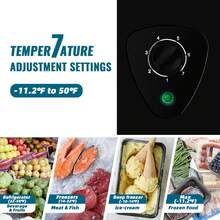 WANAI 2.5 Cu Ft MINI Chest Freezer, Deep Freezer With 7 Level Adjustable Temperature, Removable Storage Basket, Top Open Door, Ideal For Kitchen, Dorm & Office,Black - US B Type Plug(110-127V) - View 4