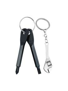 1pc/2pcs Mini Screwdriver Keychain, Wrench Keychain, Keychain Accessories, Outdoor Portable Screwdriver, Single Letter Screwdriver Keychain, Portable Multifunctional Tool Flathead Screwdriver, Keyring Hanger, Car Keychain, Suitable For Party Favors, Gifts For Friends - Multicolor - View 13