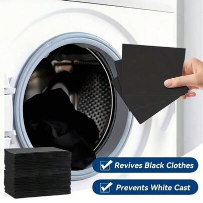 40 hojas de lavandería negras que realzan el color, 91g/m², hojas de lavandería diseñadas especialmente para ropa negra desteñida, adecuadas para ropa negra, vaqueros oscuros, se pueden usar en lavadoras