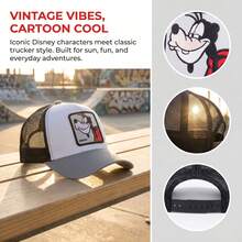 Mũ lưỡi trai lưới in hình chuột Mickey và vịt Donald của Disney, có thể điều chỉnh, thoáng khí, chống nắng, thích hợp cho hoạt động ngoài trời thường ngày. - Mũ lưỡi trai - Xem 4