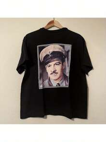 Casual T-shirtCamiseta Vintage de Pedro Infante, Cantante y Actor Mexicano, Rara Tizco, Full Speed Ahead, Ropa Casual y de Festival, Lavable a Máquina, Ideal para Hombres y Mujeres, Halloween, Día de la Igualdad, Navidad, Día del Trabajo, Vuelta al Colegio - Regalo Ideal, Ropa de Fiestas, Diseño Vintage, Material Duradero, Ajuste Cómodo, Camiseta de Manga Corta, Top Estampado, Camiseta Gráfica para Hombres, Camiseta para Hombres100% CottonDurable - Negro - Ver 1