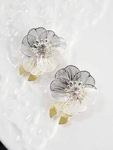 2 Cubiertas de botón con flor calada exquisita, gemelos de strass desmontables, decoración de botón de camisa/vestido de metal floral elegante para hombres y mujeres, juego de botones ligero adecuado para bodas, ceremonias de graduación, cenas y otras ocasiones, accesorios formales y regalos unisex - A - Ver 13