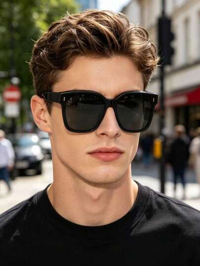 1 par de gafas de marco cuadrado extra grande y multifuncional, que se pueden usar sobre gafas regulares, adecuadas para hombres y mujeres, excelentes para reuniones al aire libre, viajes, conducción, también se pueden usar como accesorios de fotografía