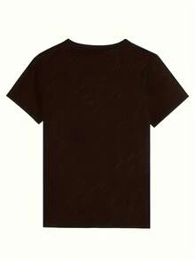 Camiseta de Mujer 100% Algodón, Talla Grande, con Aplique de Corazón Inspirado en Van Gogh - Cuello Redondo Casual, Esencial para el Uso Diario en Primavera y Verano - Negro - Ver 2