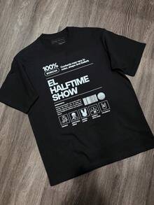 Gleicher Stil für Männer und Frauen. Bad Bunny Half Time Show Grafik-T-Shirt,  LX T-Shirt, Fußball-T-Shirts, elegantes Abendkleid, Damen-Sommeroutfit, Sommerkleidung für Damen und Herren, Herren-T-Shirt, Herren-Sommerkleidung, Damen-Badeanzug. - Schwarz - Übersicht 1