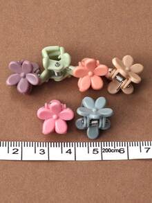 10/20/30個莫蘭迪梅花小髮夾，幾何休閒髮夾適用於瀏海/側面，極簡小眾髮飾（隨機顏色）度假海灘抓夾 - 彩色 - 查看 5