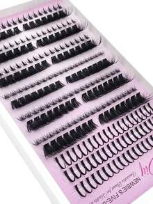 HBZGTLAD Nuevas pestañas inferiores esponjosas de 15 filas + cabello de hada + racimos de pestañas inferiores esponjosas de 60D-200D y puntiagudas Extensiones de racimos de pestañas individuales voluminosas Racimos de pestañas puntiagudas DIY Longitud mixta 0.07 Grosor Curvatura D - D - Ver 3