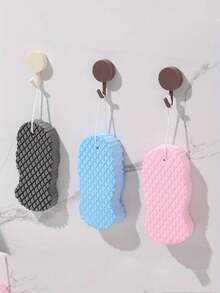 1pc Fish Scale Texture Bath Sponge - Featuring A Unique Fish Scale Texture Design, This Bath Sponge Is Exceptionally Soft To The Touch And Also Has A Unique 3D Texture. - Multicolor - View 6