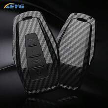 Funda para llave de coche hecha de estilo de fibra de carbono ABS, compatible con varios modelos de Geely, incluyendo Coolray, X6, Geometry C, Emgrand, Global Kulrey, Hawk GX7 y Okavango - Geely Modelo B - Ver 8