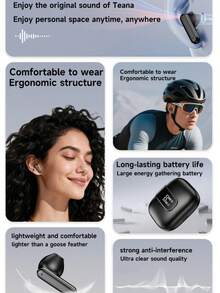 Auscultadores Semi-In-Ear TWS 2026 Novo Estilo, Bluetooth 6.0, Mini, para Desporto e Casais, Vídeo, 9D HIFI Stereo, Cortical, para Android e , Música, Telemóvel, Auriculares Inteligentes, para - Ver 9