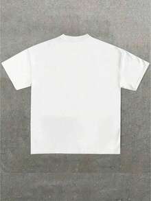 Flyrich - Money - Centric Street - Camiseta, Estampado Casual, Cómoda y Versátil, Camiseta de Algodón Puro con Estampado de Letras - Blanco - Ver 2