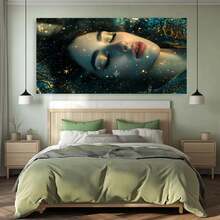 Enmarcado Lienzo decorativo de pared 2D plano  con diseño de estrellas - Decoración enmarcada de alta calidad, ideal para sala de estar, dormitorio, oficina y cocina - Diseño elegante, regalo perfecto para el hogar, superficie plana 2D, decoración ideal para cualquier habitación - - Enmarcado - Ver 6