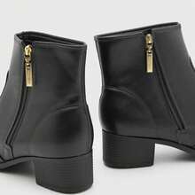 Women's Moleca Ankle Boot With Chunky Heel - Sophisticated - 黑色 - 查看 4