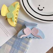 1 pieza Clip de pelo con diseño de mariposa de color caramelo sólido, de uso versátil, de moda coreana retro, para uso diario casual de mujeres/niñas, gran regalo - Multicolor - Ver 6