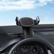 1 chiếc giá đỡ điện thoại ô tô đa năng 2 trong 1, biển báo đỗ xe tạm thời ẩn, giá đỡ điện thoại xoay 360° chống rung gắn trên bảng điều khiển, giá đỡ định vị đa năng - màu đen - Xem 3
