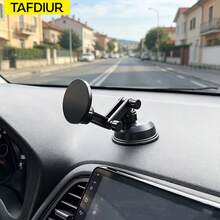 Soporte para teléfono de coche TAFDIUR, soporte universal multifunción ajustable con ventosa, panel magnético con anillo de metal, soporte de navegación de 360°, material ABS, adecuado para el salpicadero del coche, el cristal del coche, soporte para teléfono, compatible con todos los teléfonos, esencial para viajes largos - CY01+PJ04 - Ver 5
