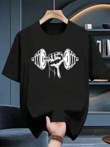 Camiseta de algodón 100% de 200 g/m² - Cuello redondo informal, manga corta, esencial para el verano, adecuada para climas cálidos - Ropa casual transpirable y estilo casual versátil ('Prenda básica del armario') - Negro - Ver 1