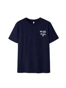 Camiseta de mujer de estilo casual de calle con estampado gráfico de letras de cuello redondo, camiseta gráfica de uso diario para mujer en verano Playeras Deportivas Para Mujer - Estilo VII - Ver 5