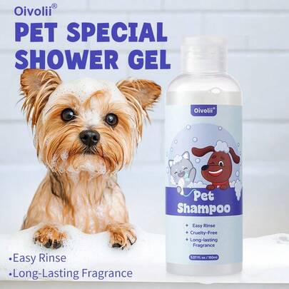 Oivolii Pet Shampoo-Mild Plant-Based Formula, Deeply Cleanses Fur While Nourishing And Moisturizing, Easy To Rinse With Long-Lasting Fragrance, Restores Natural Shine To Fur. Suitable For Pets Of All Life Stages And Fur Types (5.07 Fl. Oz).