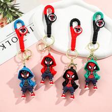 1 pieza El nuevo llavero de cuerda redonda de Spider Man de Marvel es el regalo pequeño perfecto para fans, familia y amigos, un deleite diario[Estilo estocástico] - Multicolor - Ver 4