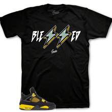Camisetas deportivas a juego con el logo Retro 4 Yellow Thunder - Blessed Shirt - forma - Ver 1