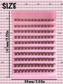 120pcs/Set Soft Natural Mink Fur False Eyelashes, DIY Eyelash Extension Clusters, Individual Fake Lashes - C - View 7