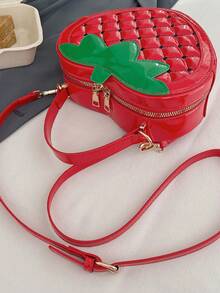 New Girl's Cute Strawberry Crossbody Bag, Coin Purse, Decorative Small Bag For Boy And Girl - Red - View 4