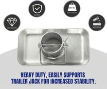 Jeremywell Trailer Jack Foot Plate 5000 Lbs Capacity With Pin Base For A-Frame Boat RV Camper Removable - ColorA - View 3