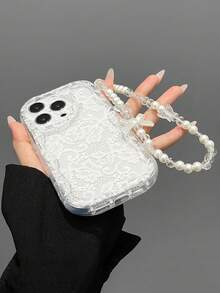 1 Stück romantisches weißes Spitzen-Blumen-Malerei transparentes Anti-Tropf Handyhülle kompatibel mit iPhone 17pro/17Air /17/17promax16/11/16pro/16plus/16promax/16e/15Promax/13/14/12/XS/XR/7G/8P, Galaxy S25/S25PLUS/S25 Ultra/A16/A36/A26/A56/A50/A12/A32/A52/A72/A51/A21S/A13/A14/S24/S24PLUS/S24Ultra,S22/A52/A53/A54/A55S23/, 11/12Pro/12/12X/13Pro/14Pro/15Pro/, 10/9/Note9/12c/Note11pro/Note8Pro - Verschiedenfarbig - Übersicht 5